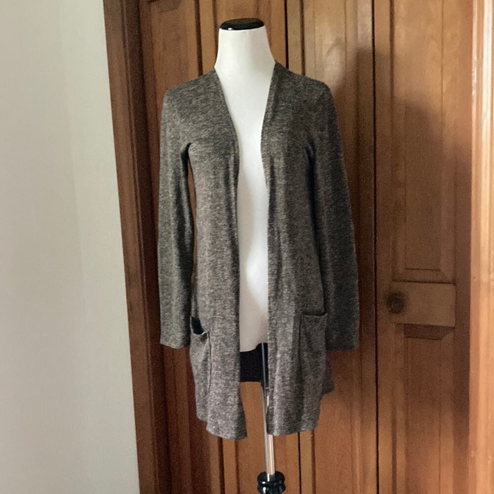 Mai Soli Brown Cardigan With Elbow Patches, Size S
